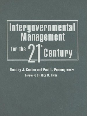 cover image of Intergovernmental Management for the 21st Century